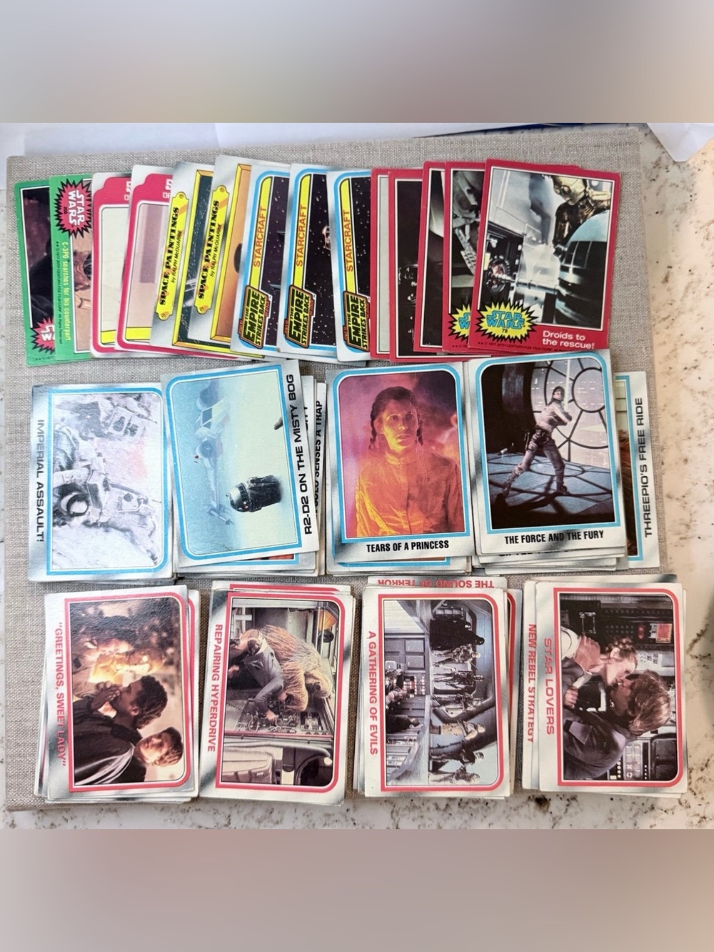 Star Wars & The Empire Strikes Back Topps Trading Card Lot.